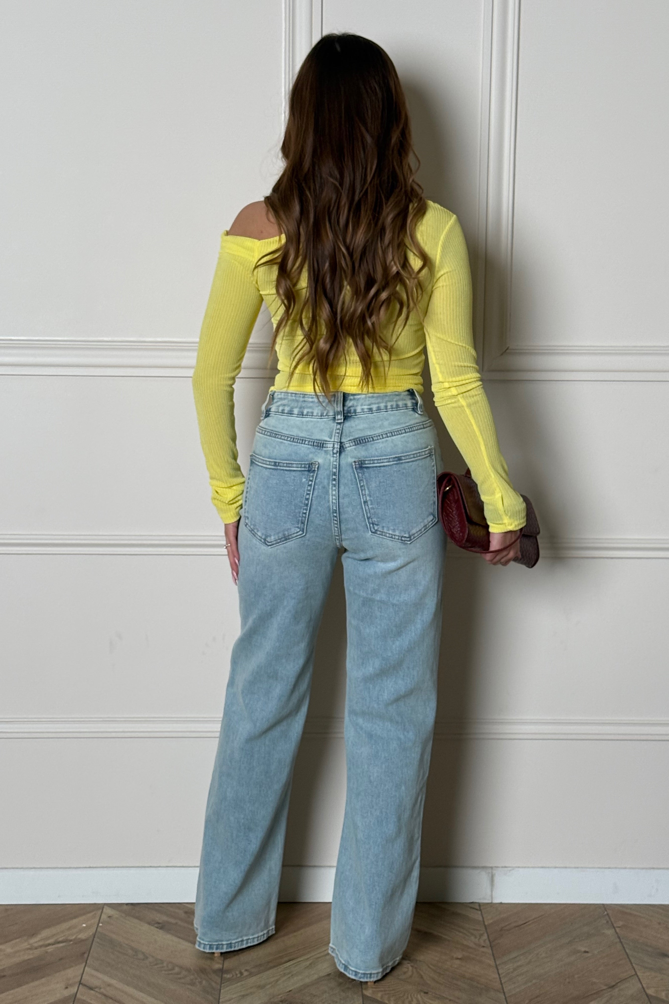 Top Asymétrique Côtelé Femme