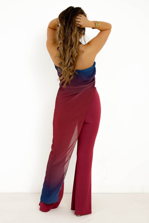 Ensemble Top Bustier Asymétrique + Pantalon