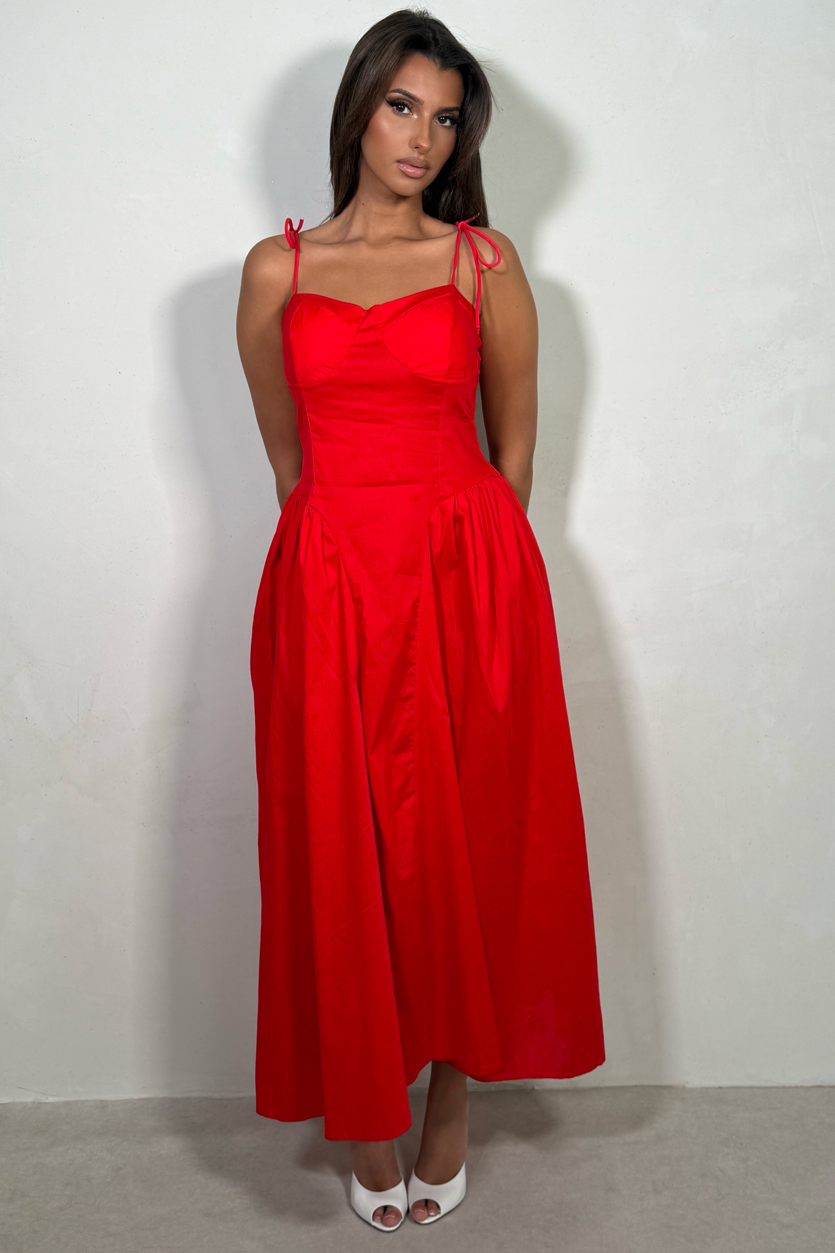 Robe Bustier Longue Femme À Bretelles Style Basque