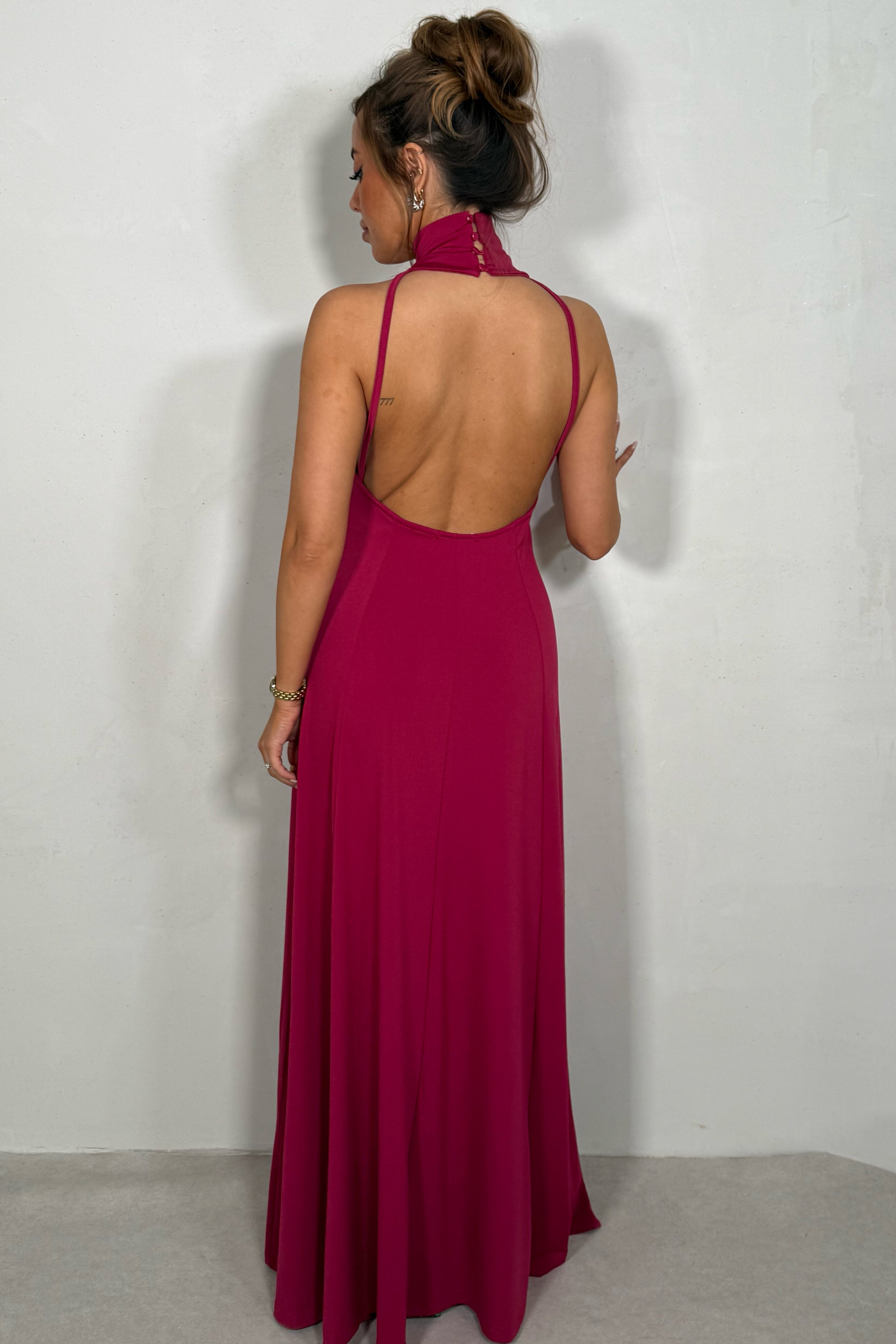 Robe col mao femme