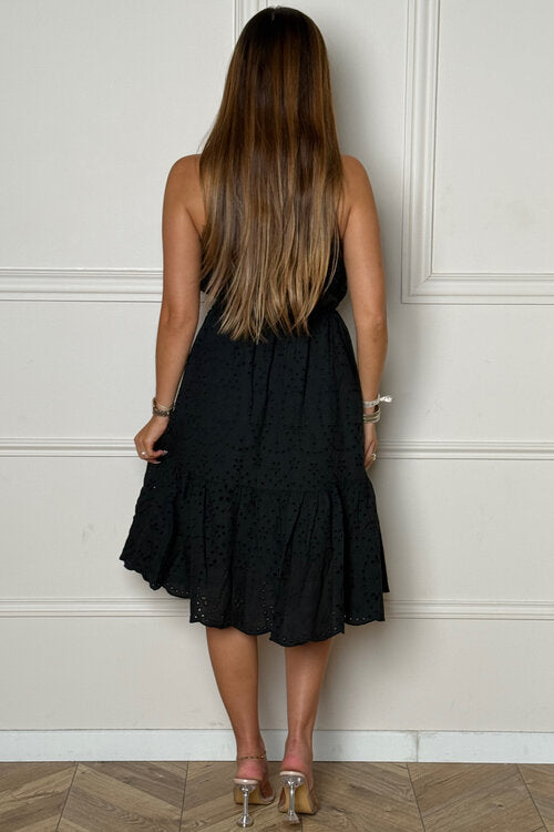 Robe Col Mao Broderie Anglaise Femme