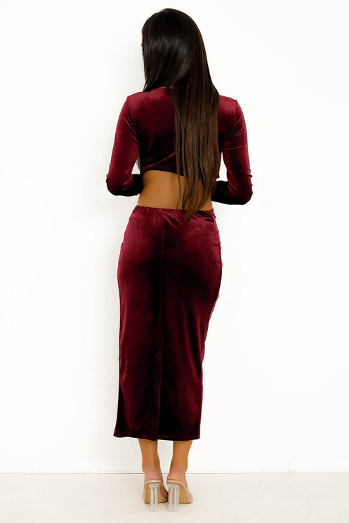 Robe Velours Asymétrique
