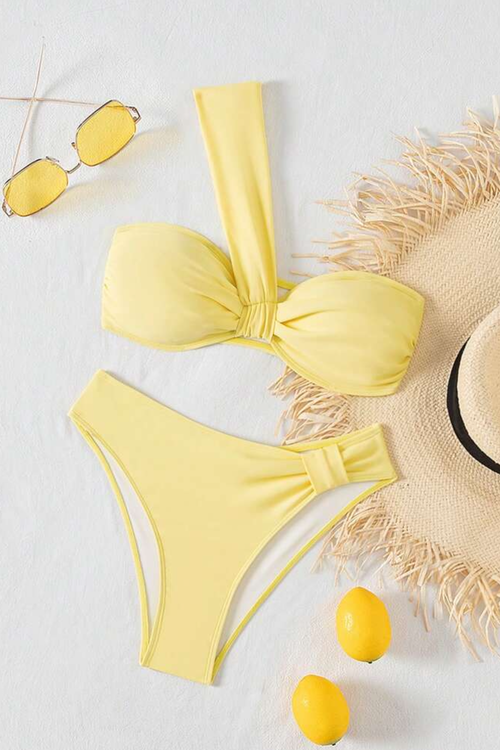 Maillot de Bain Bandeau Encolure Femme