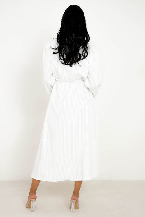 Robe Chemise Rayée + Laçage