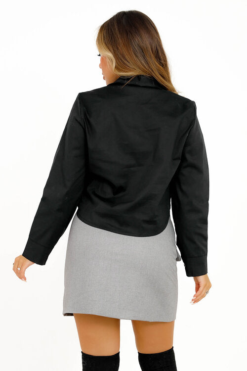 Chemise Cropped + Poches
