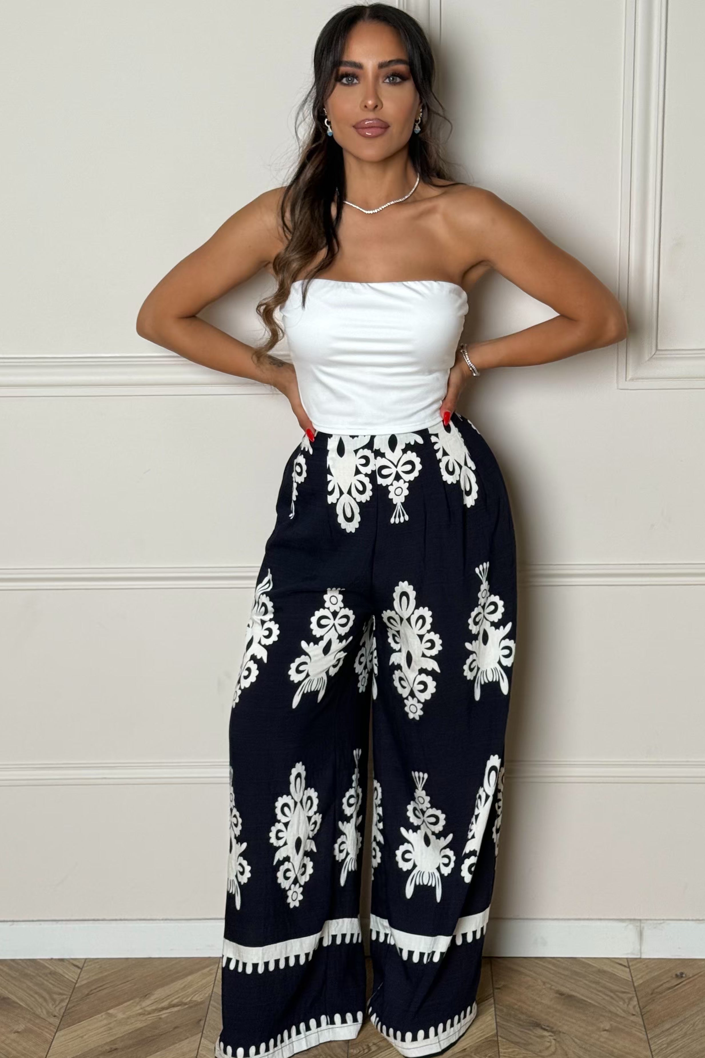 Pantalon Oversize Imprimé Femme