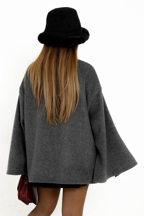 Pull Feutré Femme Manches Cape Fendue - Style Élégant et Confortable