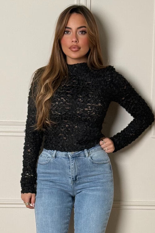 Top Froufrou à Fleurs Femme