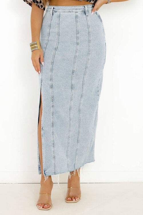 Jupe Longue Denim Fendue
