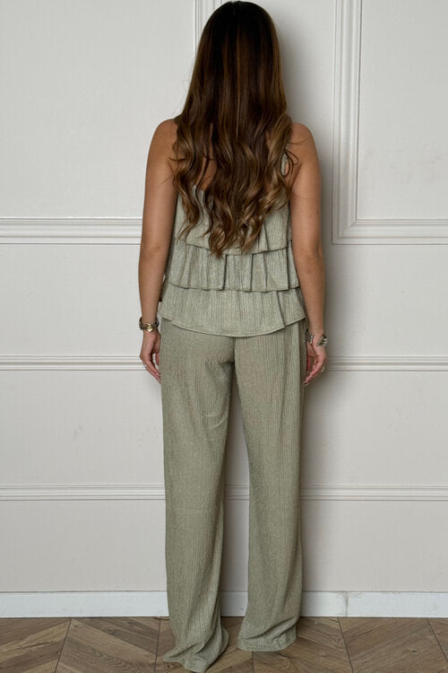 Détail matière et finitions ensemble femme élégant - BLOOSHOP
