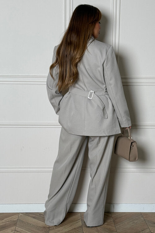 Blazer Evasé Dos Ceinture Boucle Femme