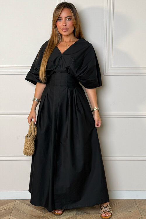 Robe Col V à Pinces Femme