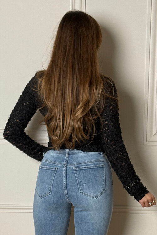 Top Froufrou à Fleurs Femme