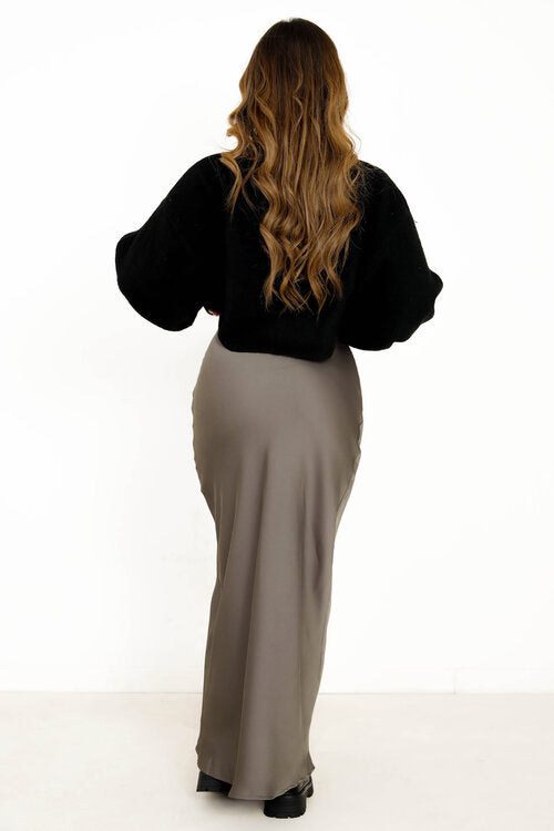 Jupe Longue Satin Femme