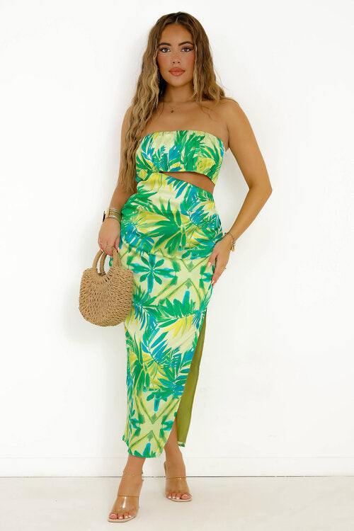 Robe Imprimée Bustier Destructurée