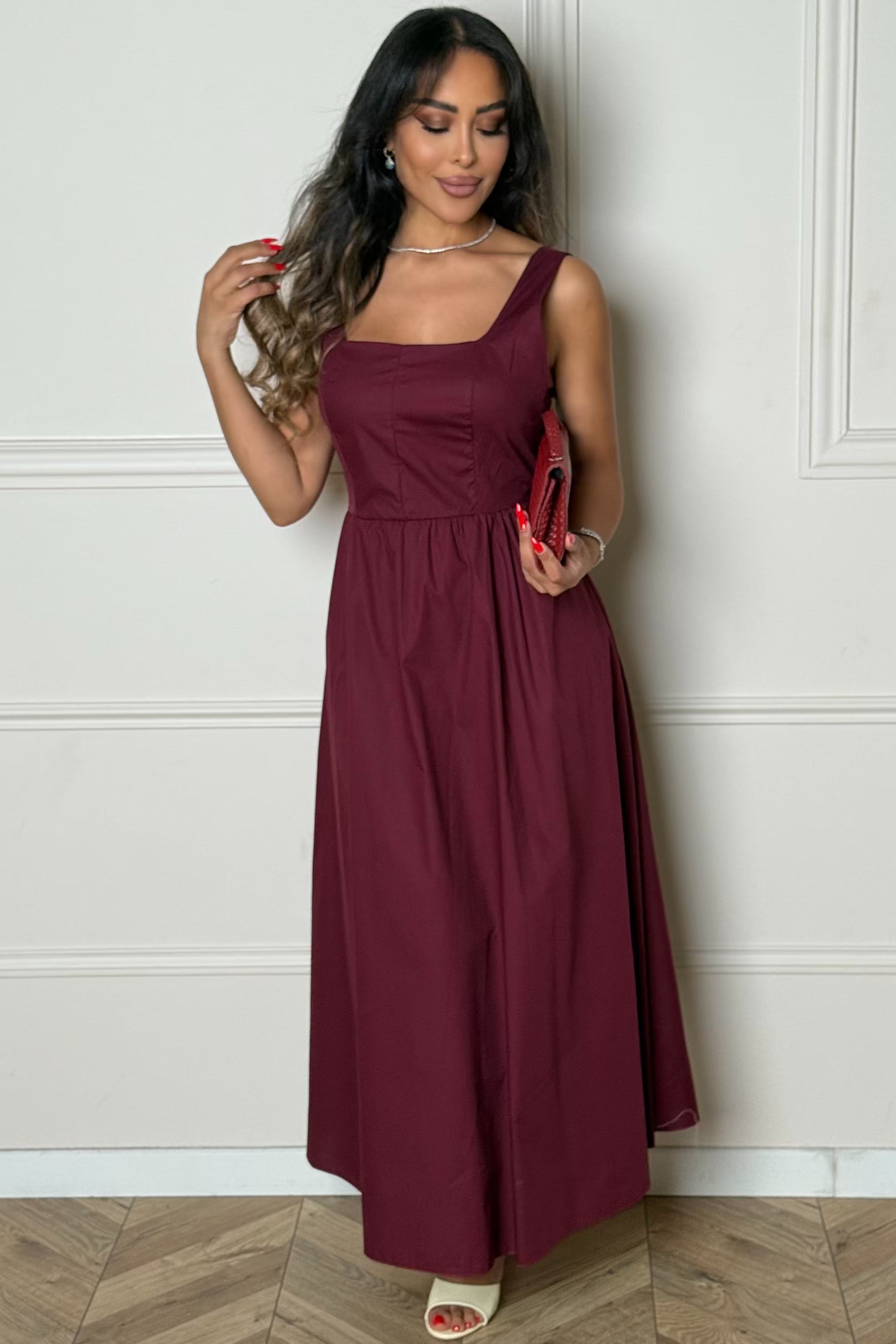 Robe Ample Col Carré Femme