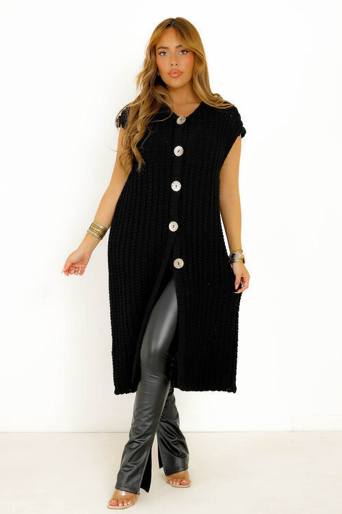 Gilet Long Sans Manches Femme