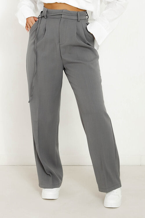 Pantalon à Pince + Lanières