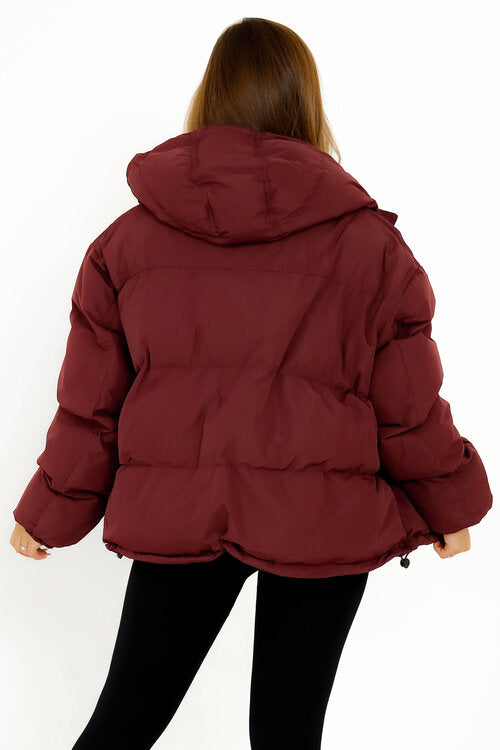 Doudoune Courte + Capuche Femme