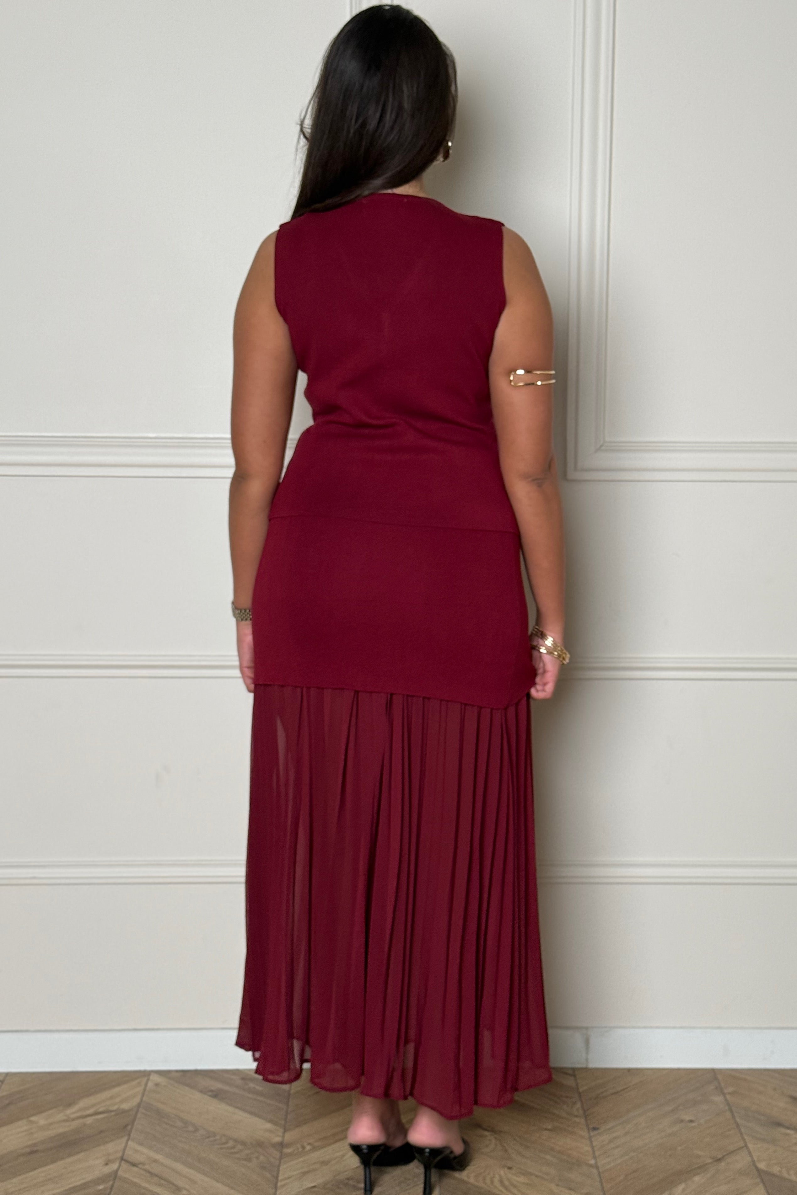 Détail gilet ensemble femme mousseline qualité matière délicate BLOOSHOP
