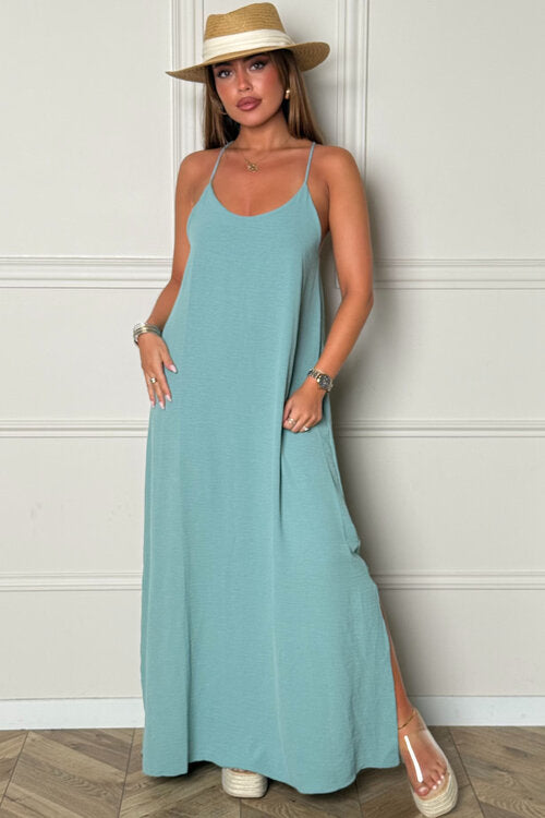Robe Fluide à Bretelles Femme
