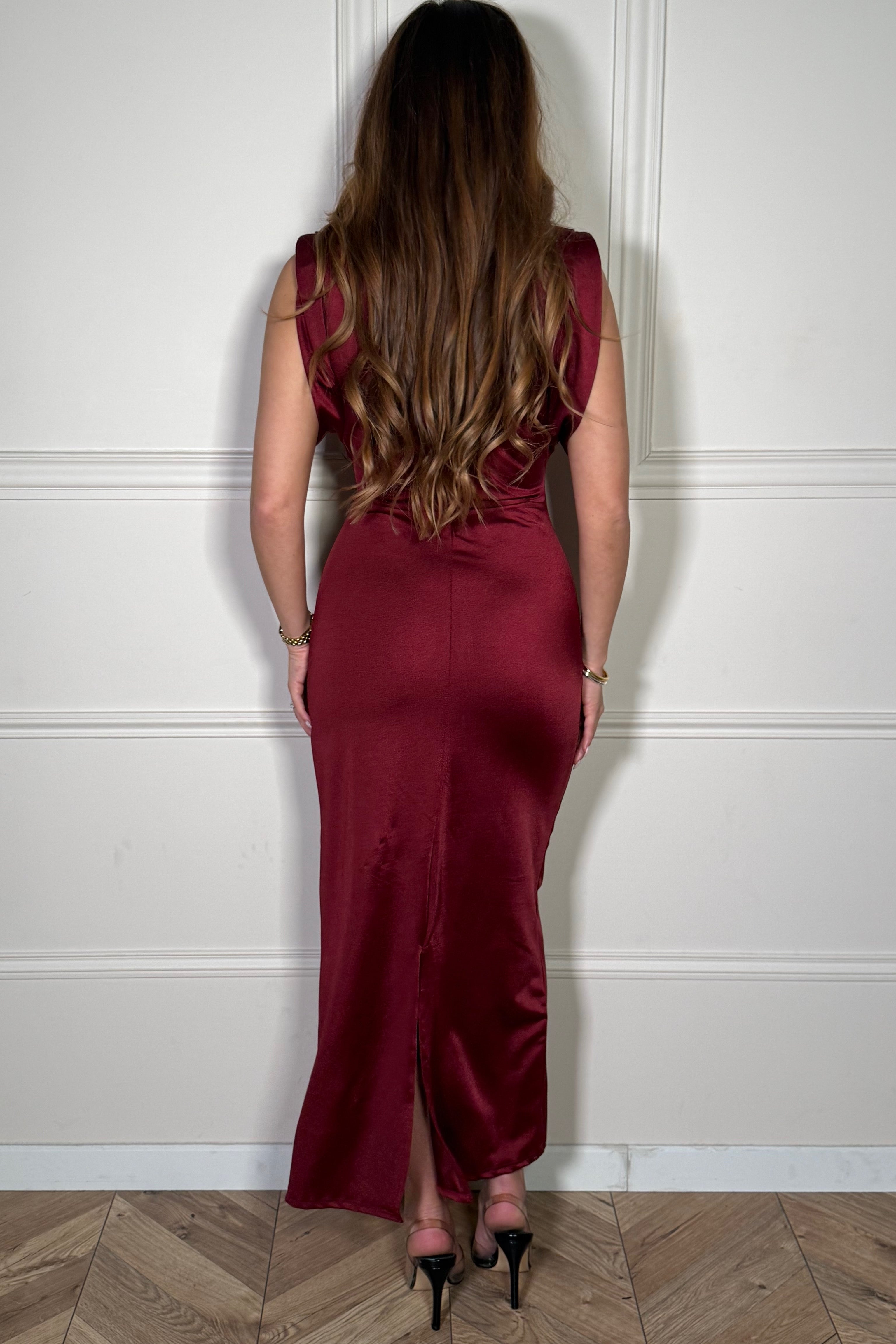 Robe Épaulettes Col Montant - Robe Femme Structurée Élégante