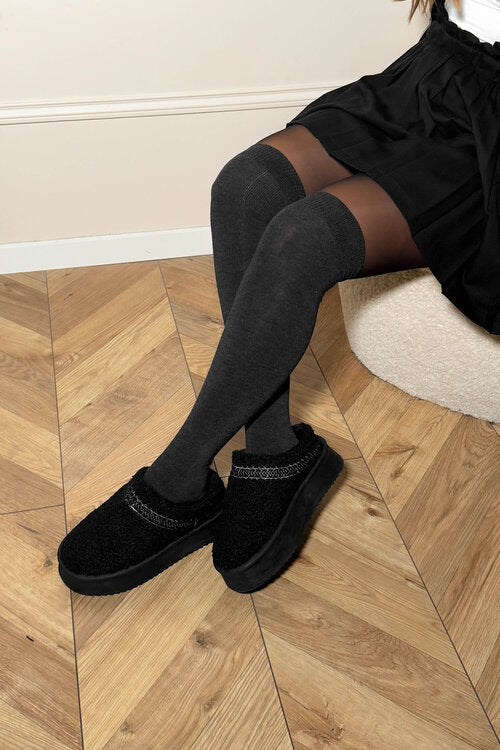 Chaussettes femme maxi hautes profil latéral - élasticité optimale BLOOSHOP
