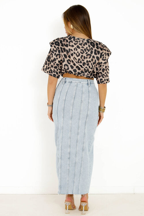 Jupe Longue Denim Fendue