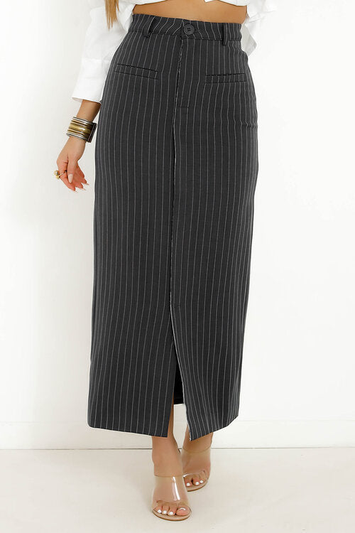 Jupe Tailleur Rayée