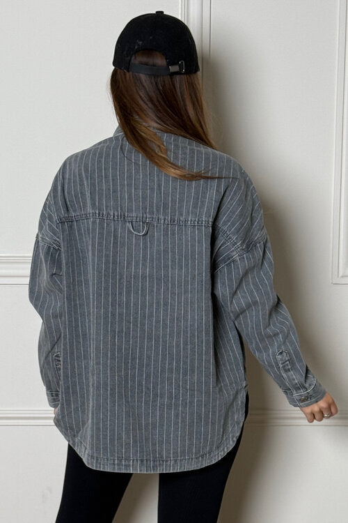 Chemise Denim Rayée Femme