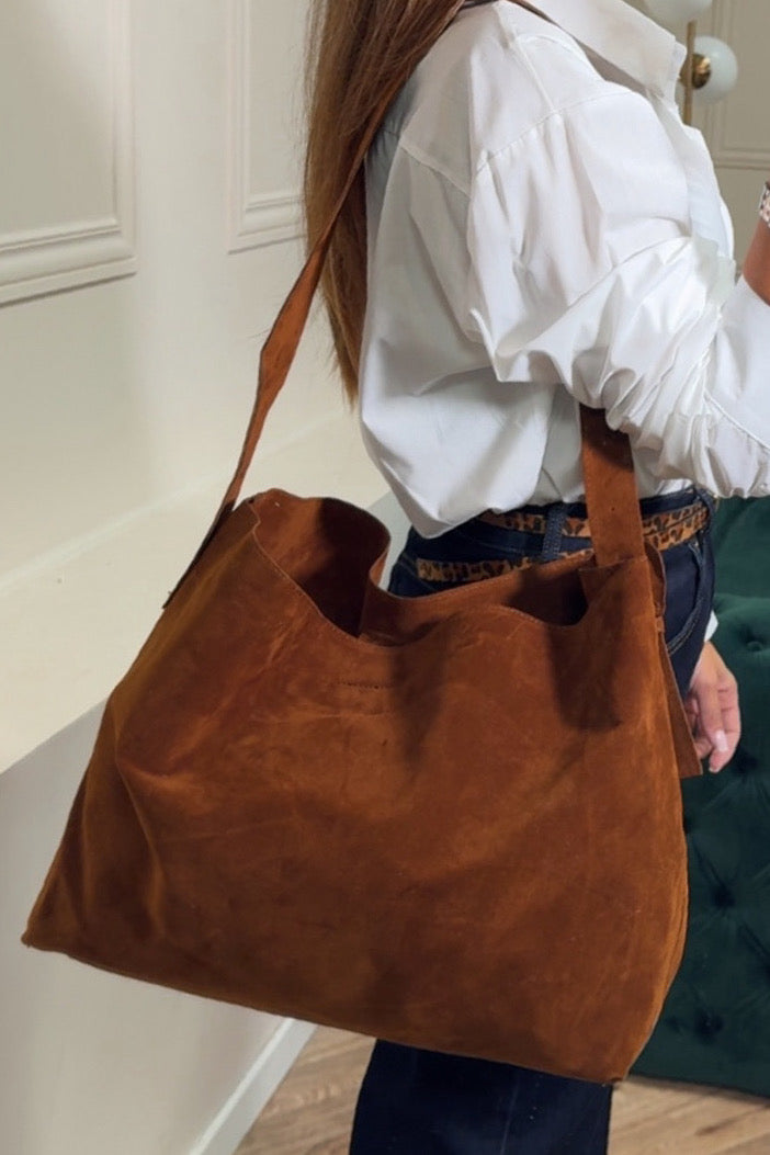 Sac Cabas Suédine Souple Premium - Élégance Décontractée Femme