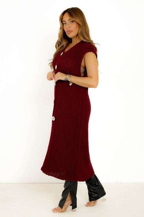 Gilet Long Sans Manches Femme
