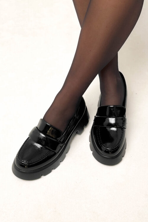 Mocassins Vernis Plateforme Femme