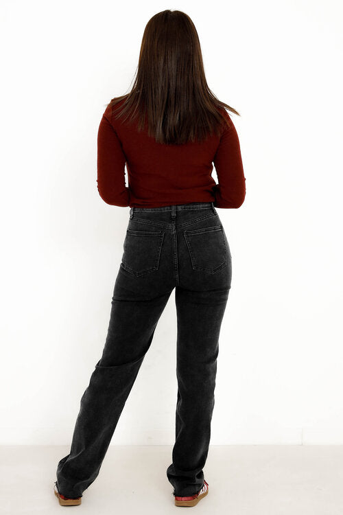 Jeans Taille Haute Straight