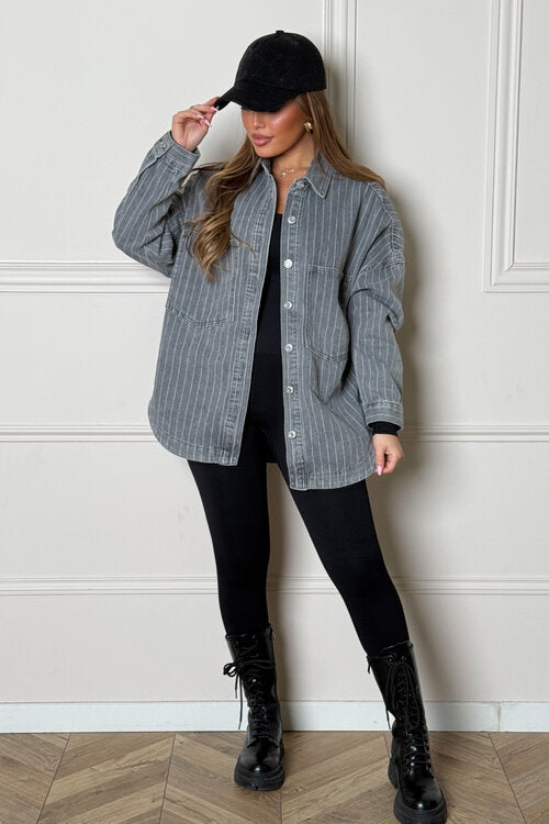 Chemise Denim Rayée Femme