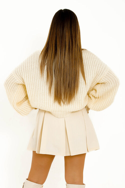 Pull Col Roulé + Poches