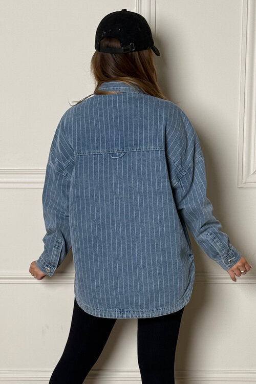 Chemise Denim Rayée Femme