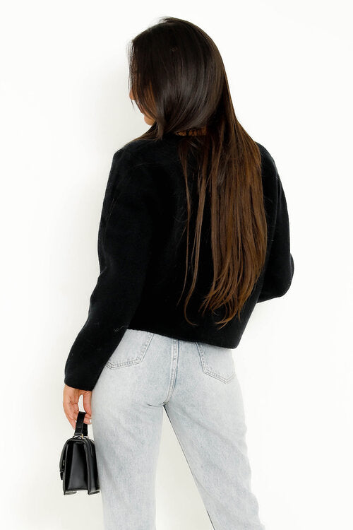 Gilet Col Rond Boutons Gold
