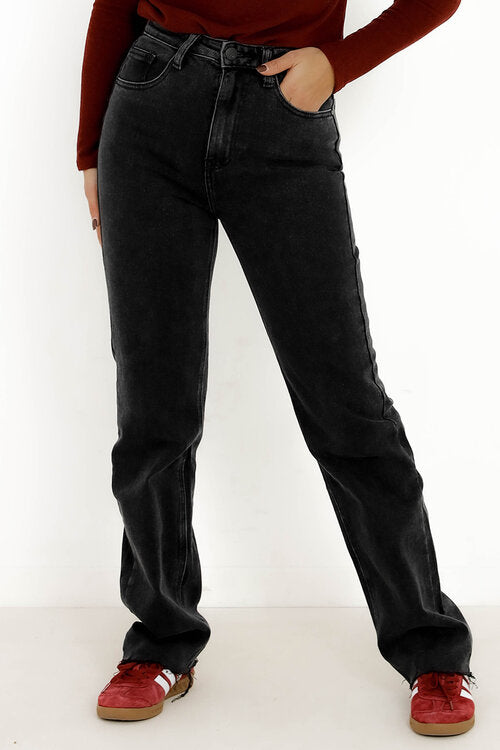 Jeans Taille Haute Straight