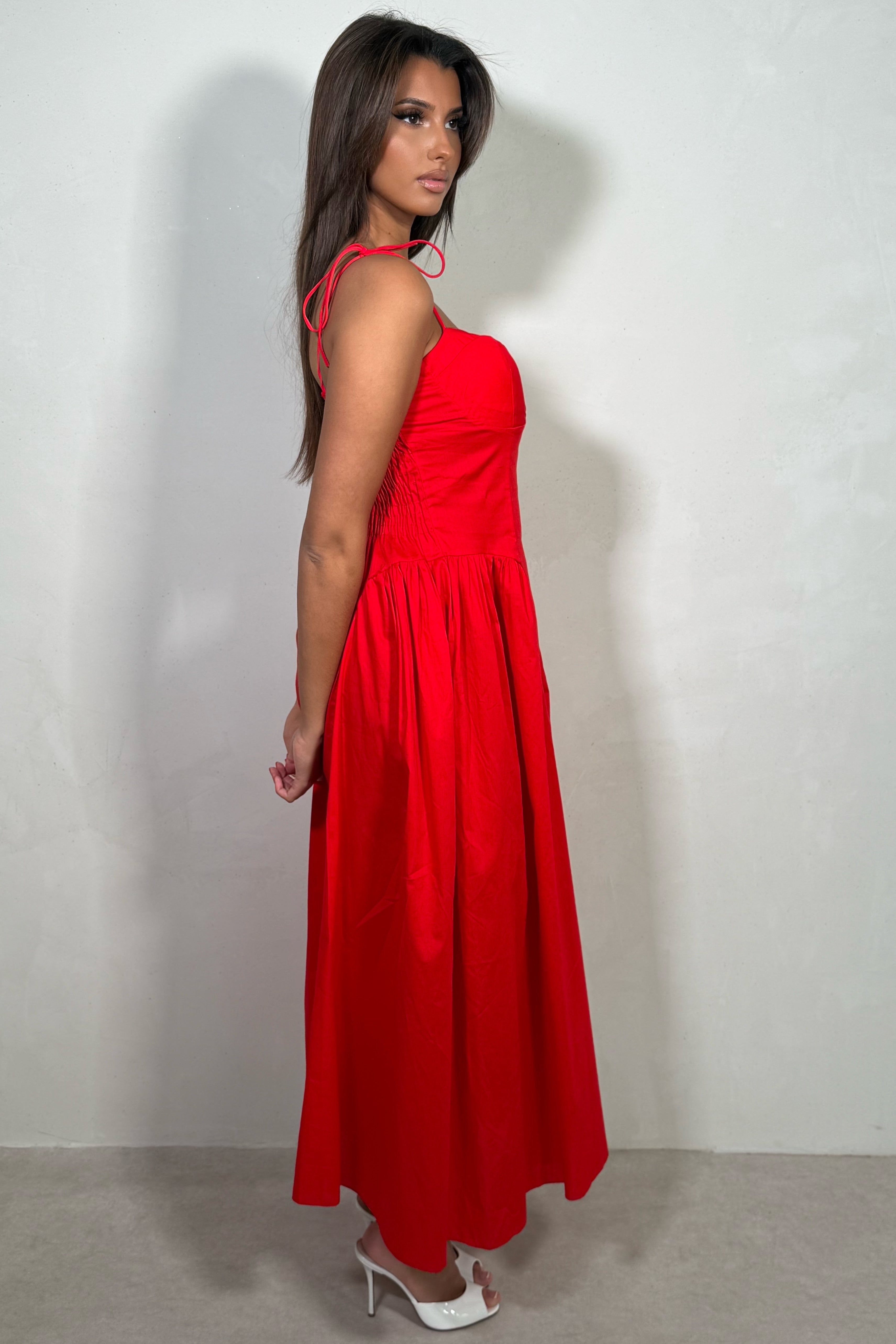 Robe Bustier Longue Femme À Bretelles Style Basque