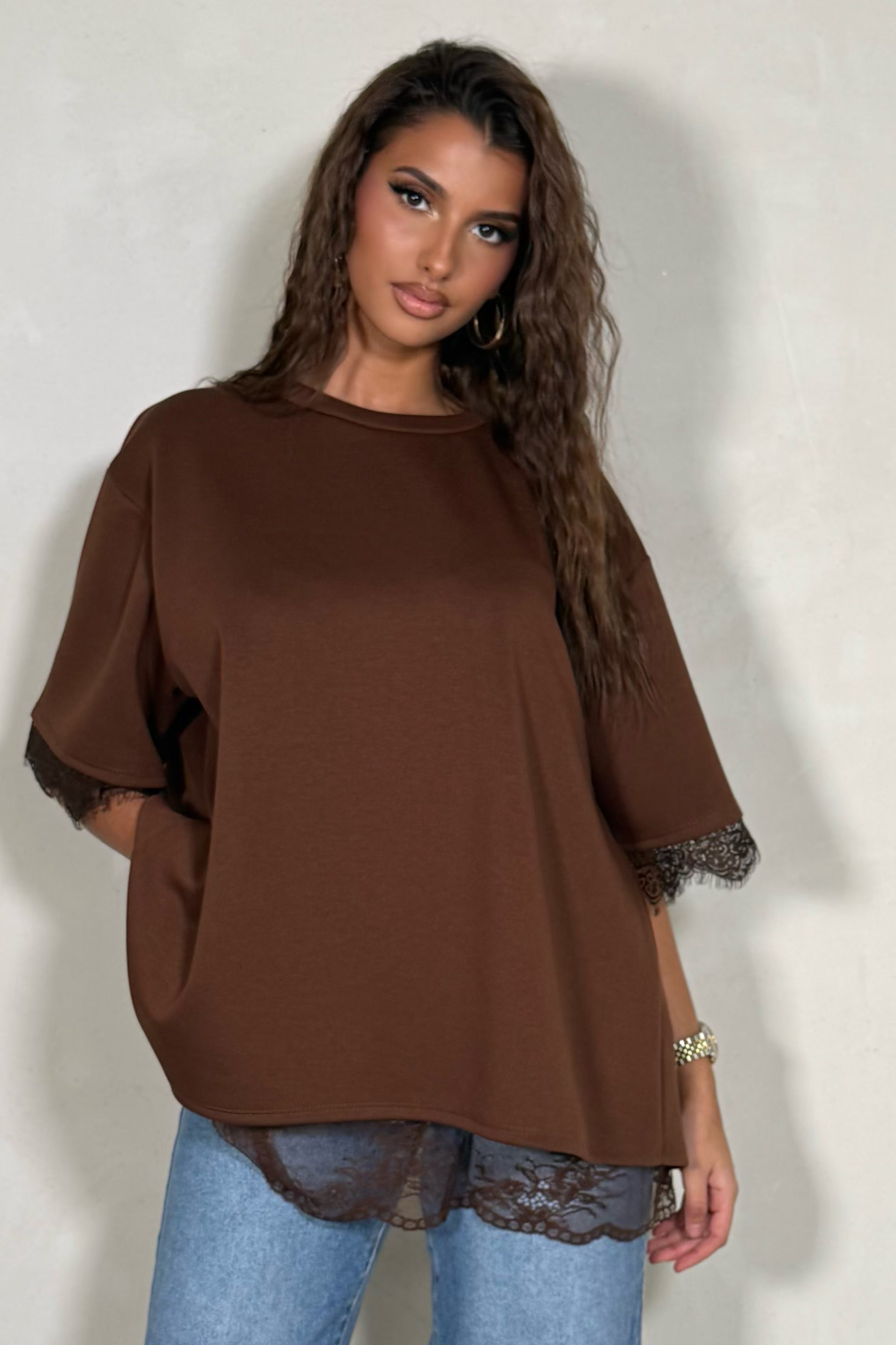 Tee-shirt dos dentelle femme