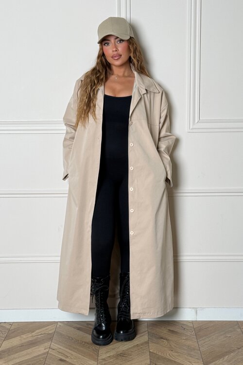Trench Coupe Droite Femme