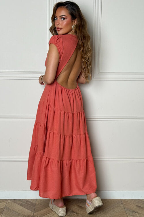 Robe Col V Asymétrique