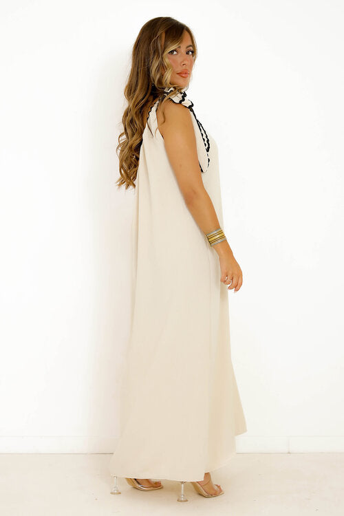 Robe Une Bretelle à Galon Femme