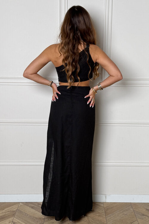 Robe en Lin Asymétrique