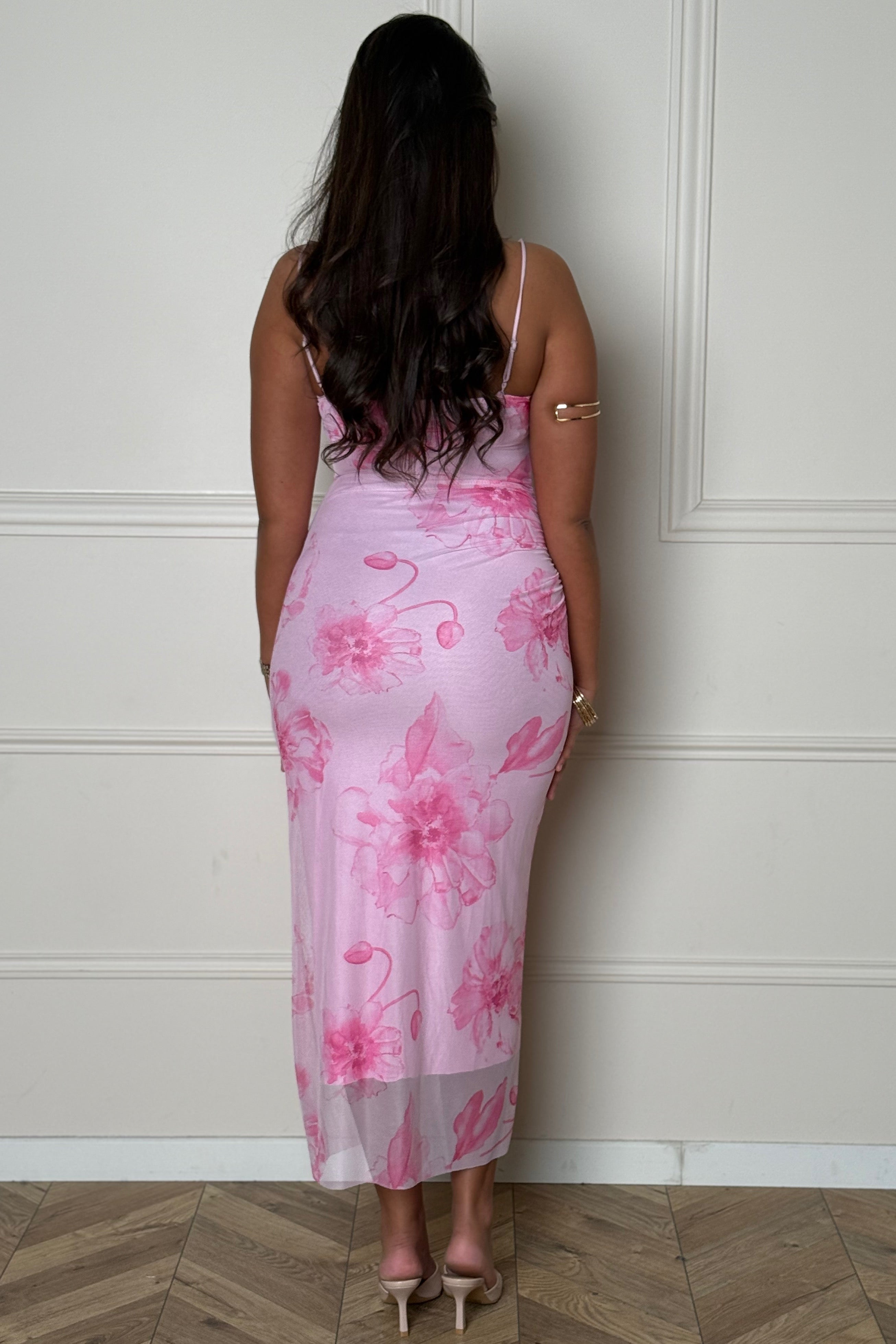 Robe Tulle Imprimé Romantique - Élégance Féminine Vaporeuse