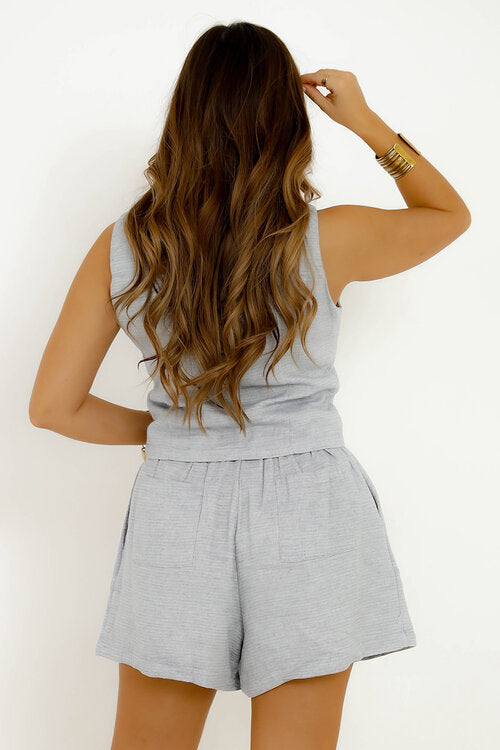 Gilet Court à Boutons Femme