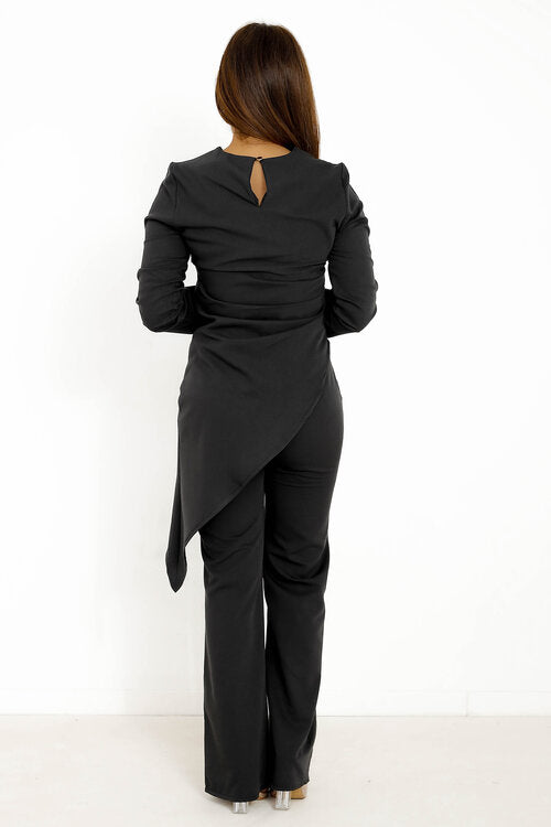 Ensemble Tunique Asymétrique + Pantalon Evasé