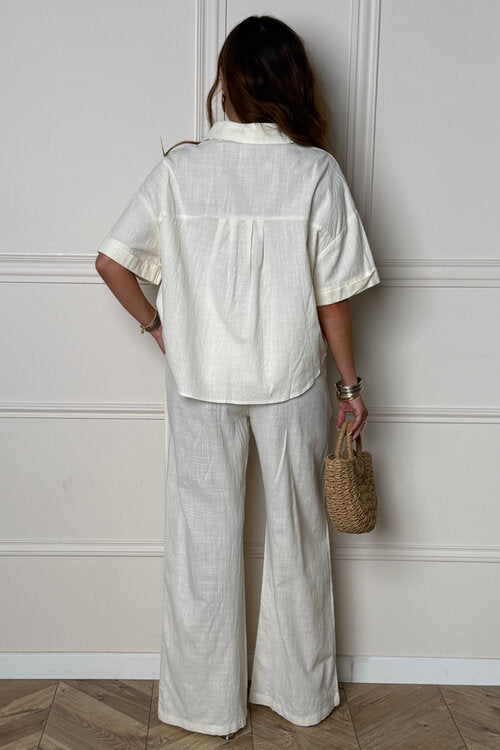 Pantalon Poches Broderie Anglaise