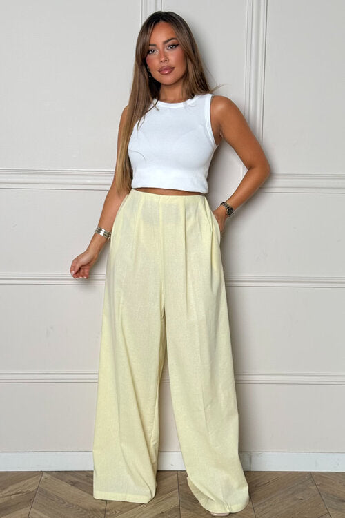 Pantalon en Lin Oversize Femme